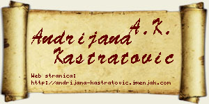 Andrijana Kastratović vizit kartica